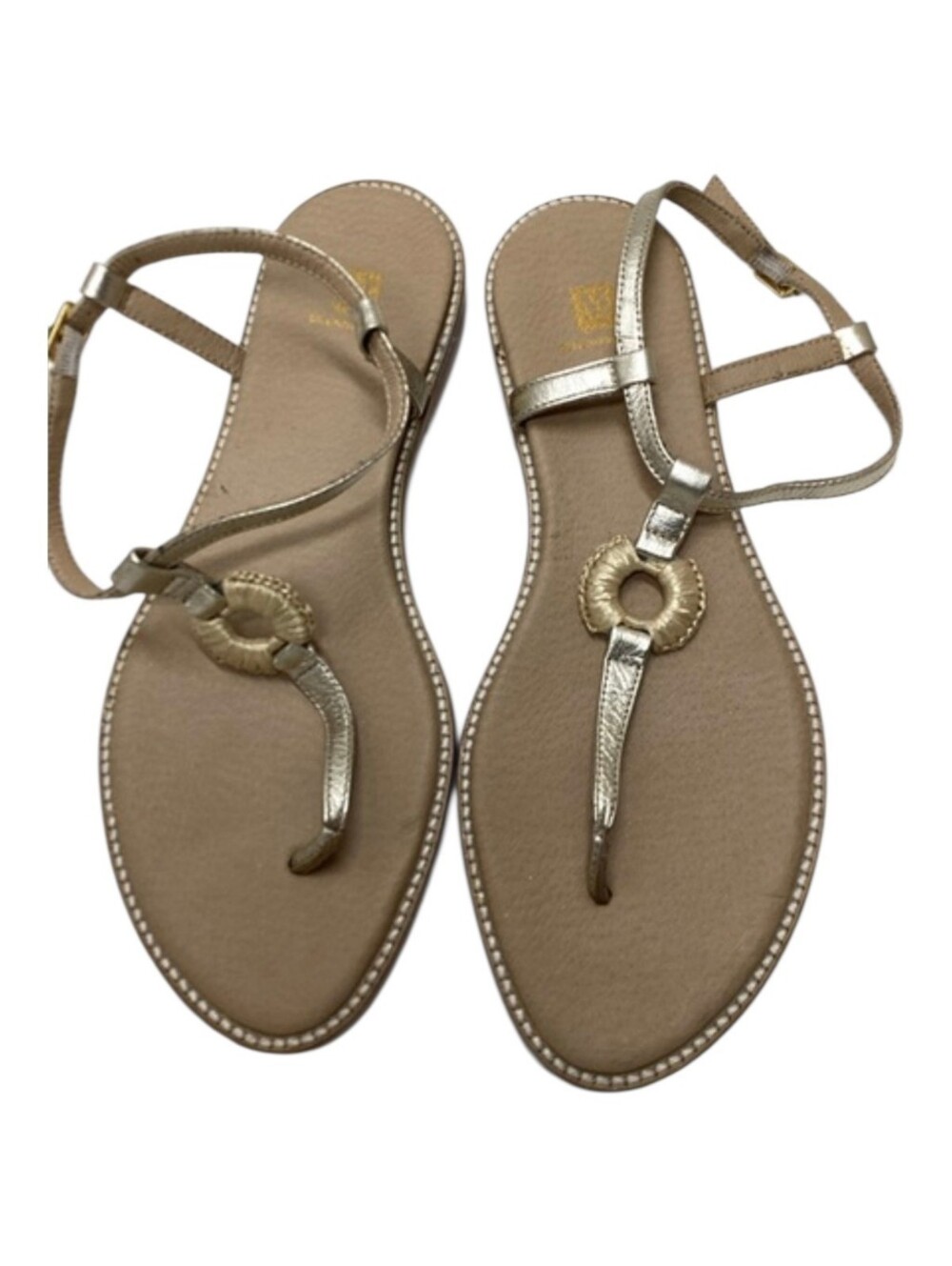 Bruno Magli  Sandals Womens Size EU 38.5 Gold Leather